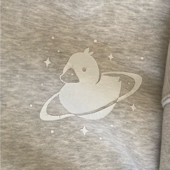 Quackity planet duck hoodie in grey - Picture 4 of 5